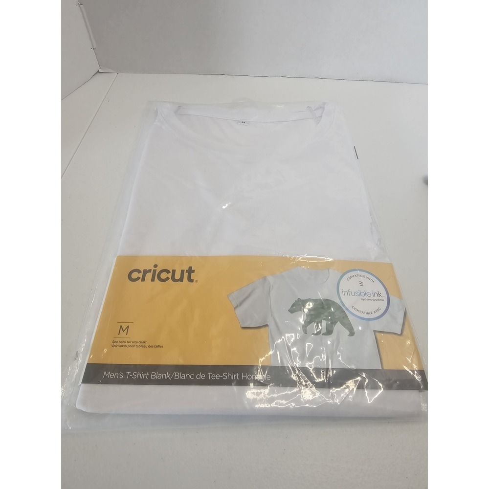 Cricut Infusible Ink Blank T-Shirt Men's Medium White New Sealed